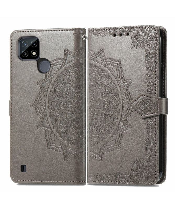 Housse Realme C21 Mandala relief en simili cuir