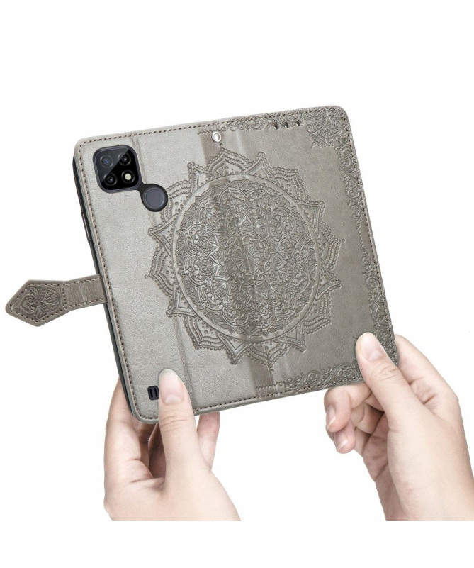 Housse Realme C21 Mandala relief en simili cuir