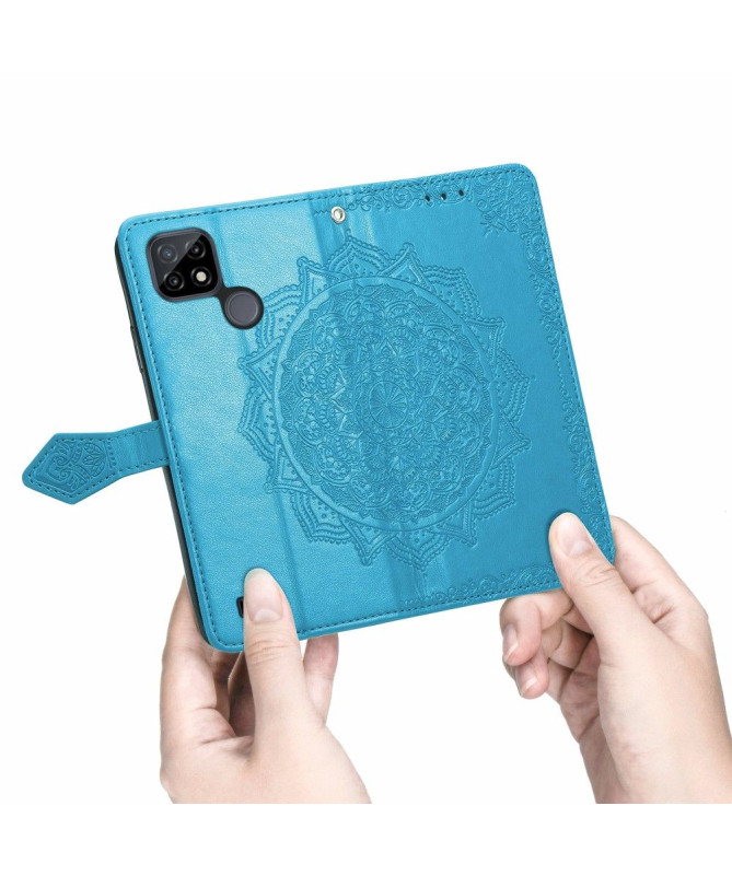 Housse Realme C21 Mandala relief en simili cuir
