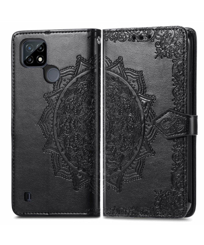 Housse Realme C21 Mandala relief en simili cuir
