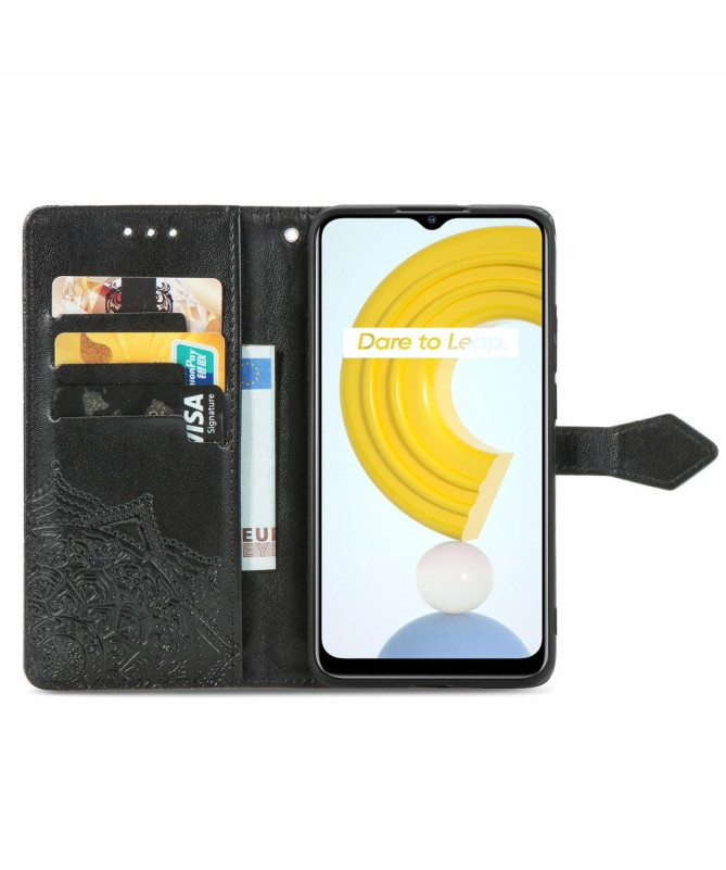 Housse Realme C21 Mandala relief en simili cuir