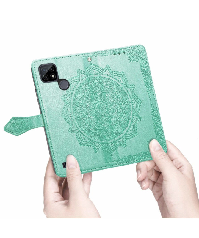 Housse Realme C21 Mandala relief en simili cuir