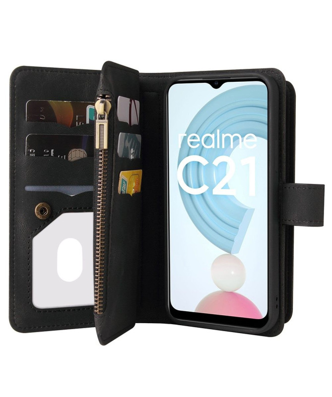 Housse portefeuille Realme C21 à lanière