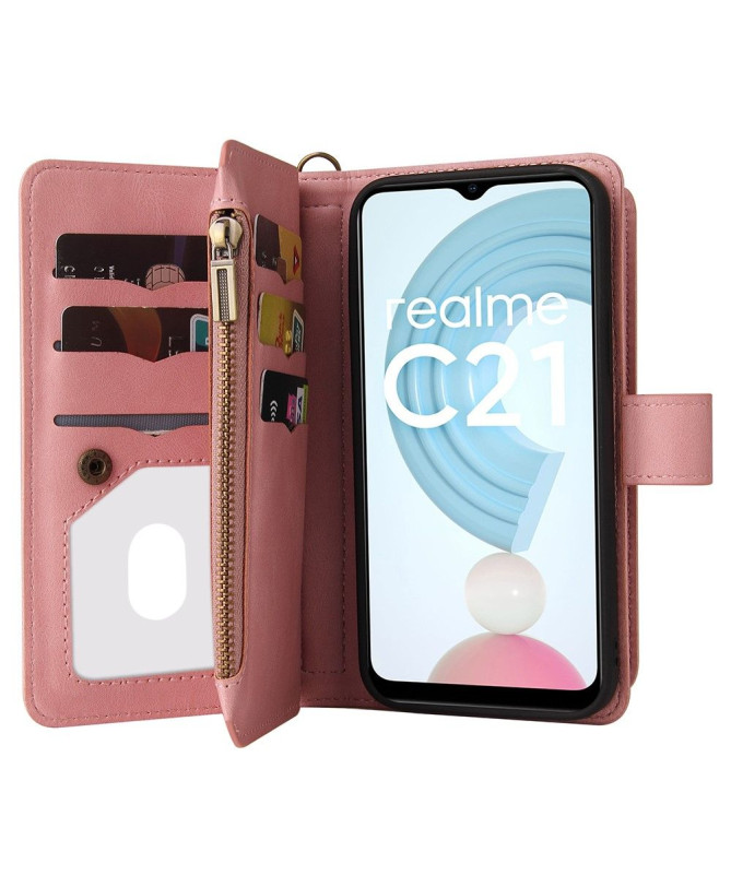 Housse portefeuille Realme C21 à lanière