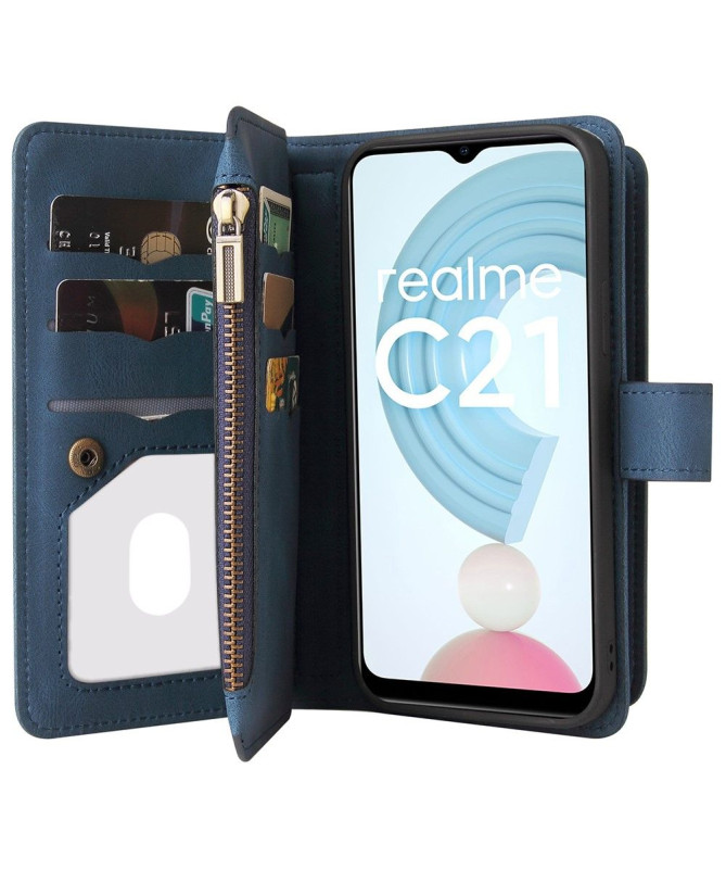 Housse portefeuille Realme C21 à lanière