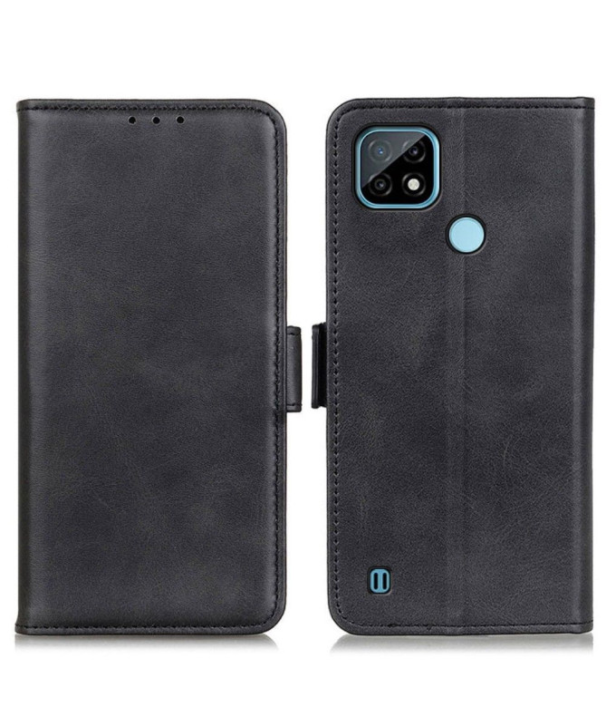 Étui Realme C21 portefeuille simili cuir mat