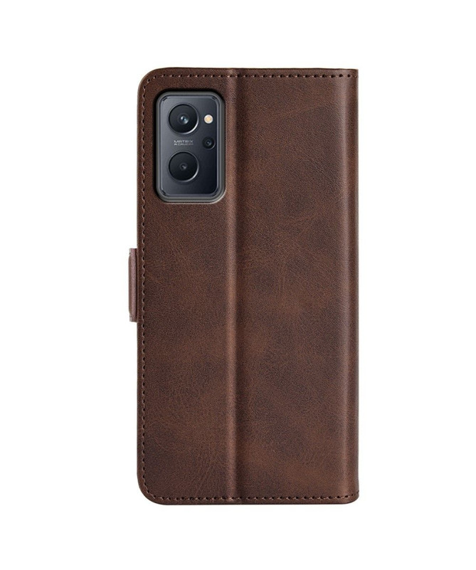 Étui Realme 9i portefeuille revêtement simili cuir mat