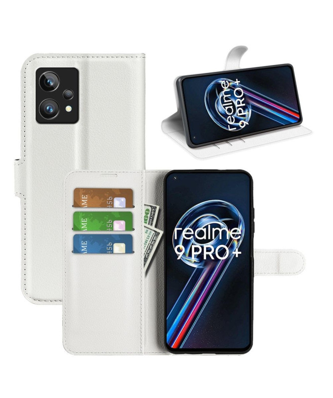 Housse Realme 9 Pro Plus portefeuille style cuir