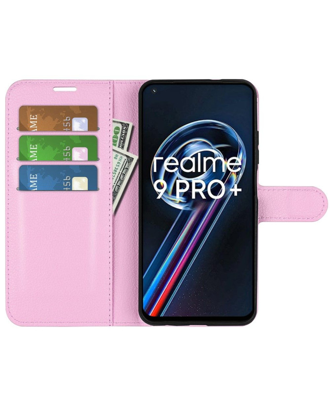 Housse Realme 9 Pro Plus portefeuille style cuir