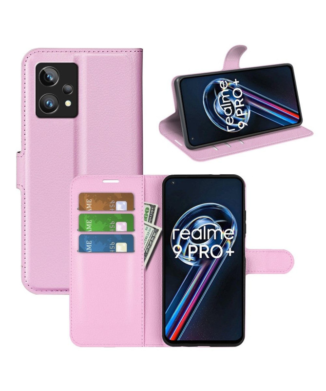 Housse Realme 9 Pro Plus portefeuille style cuir