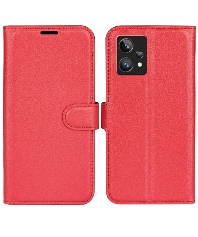 Housse Realme 9 Pro Plus portefeuille style cuir