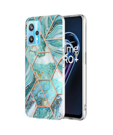 Coque Realme 9 Pro Plus Marbre Motif Géométrie