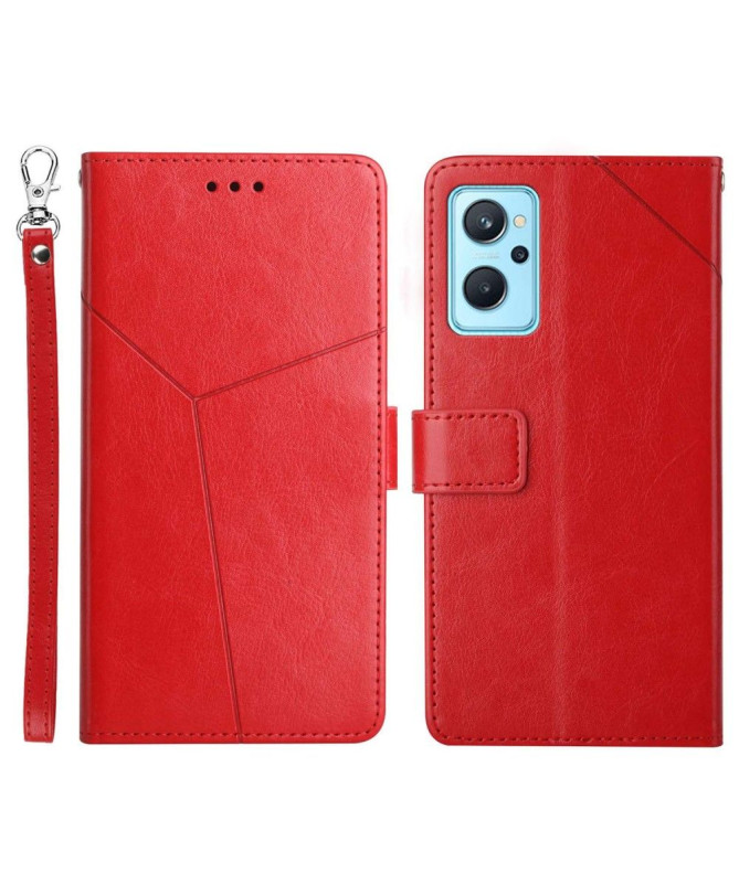Housse Realme 9i effet cuir Y Lines