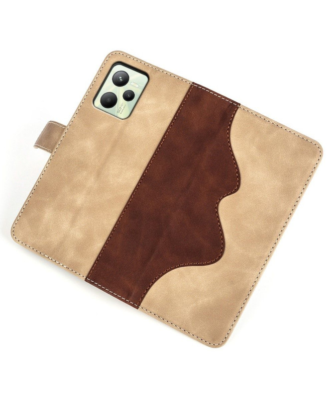 Housse Realme C35 Stand Folio Bicolore