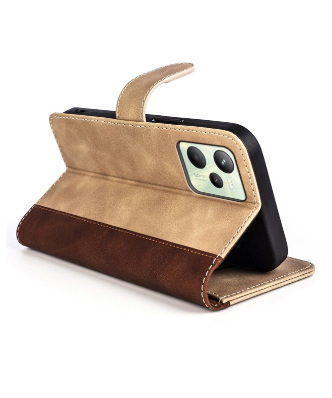 Housse Realme C35 Stand Folio Bicolore