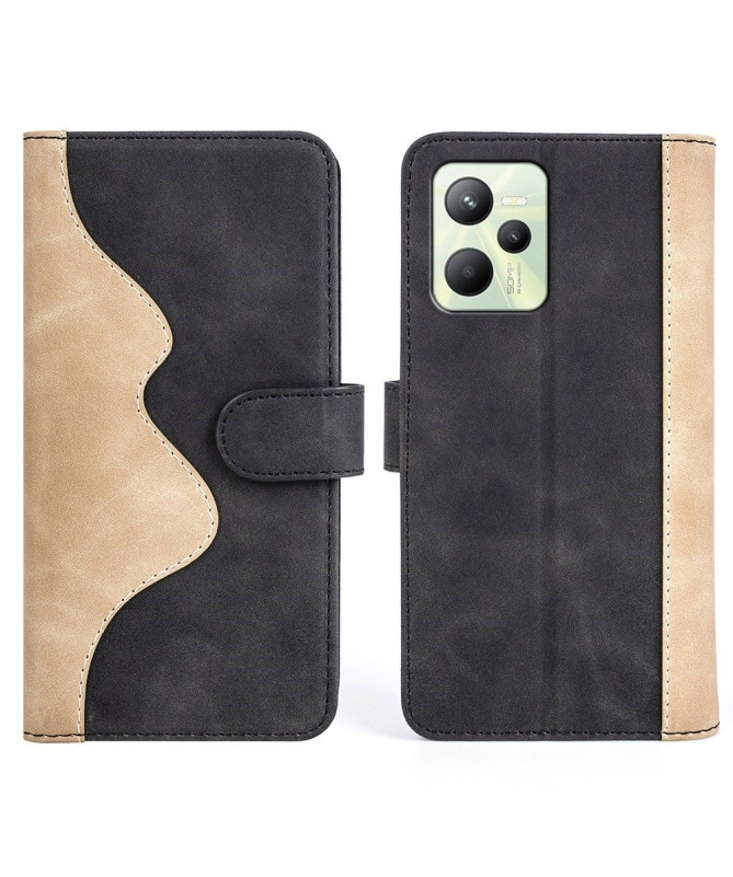 Housse Realme C35 Stand Folio Bicolore