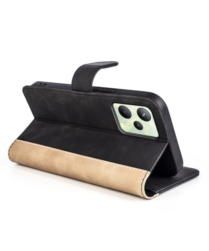 Housse Realme C35 Stand Folio Bicolore