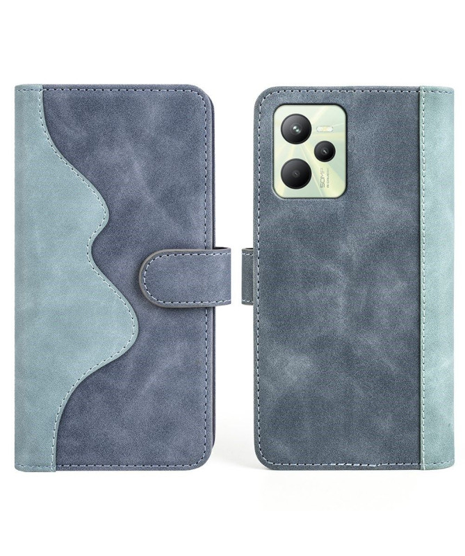 Housse Realme C35 Stand Folio Bicolore
