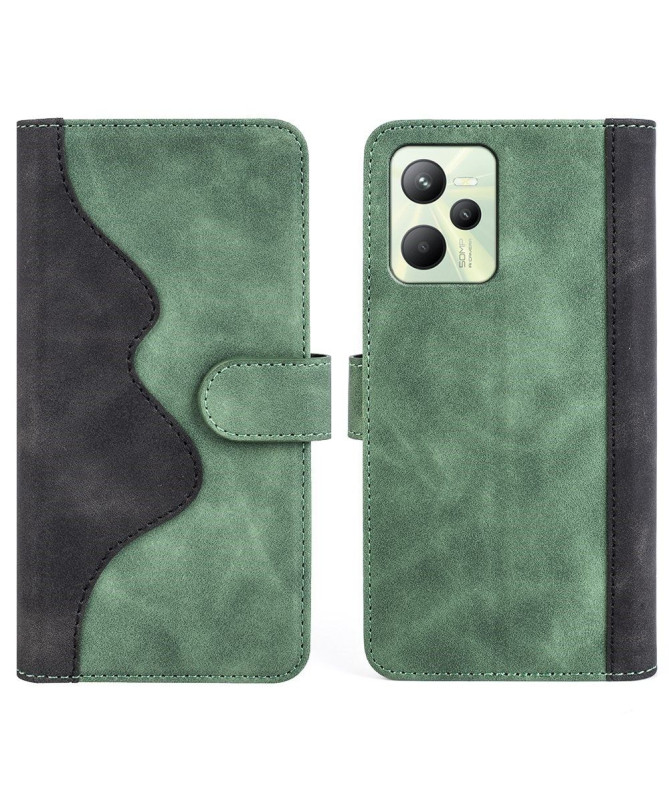 Housse Realme C35 Stand Folio Bicolore