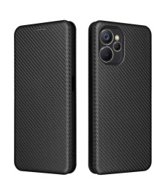 Housse Realme 9i 5G simili cuir fibre de carbone