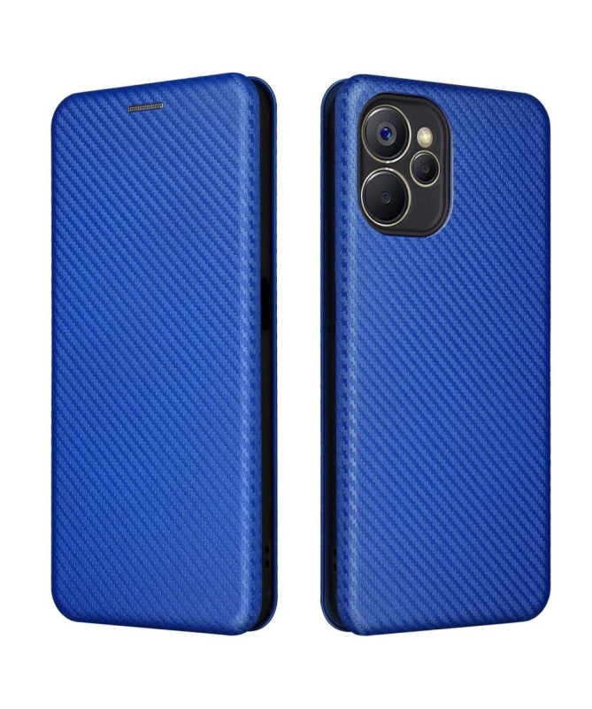 Housse Realme 9i 5G simili cuir fibre de carbone