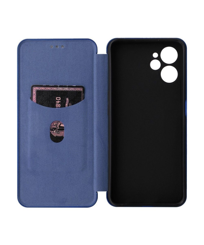 Housse Realme 9i 5G simili cuir fibre de carbone
