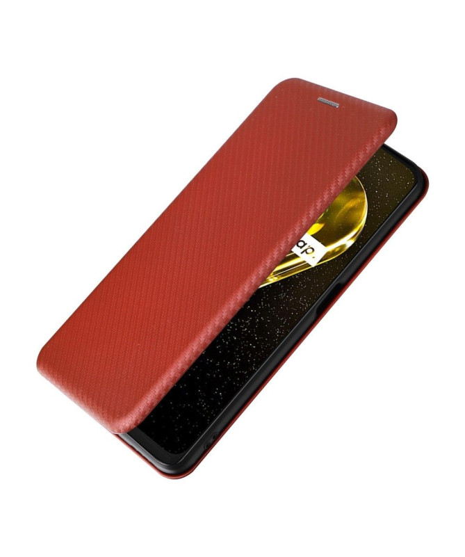 Housse Realme 9i 5G simili cuir fibre de carbone