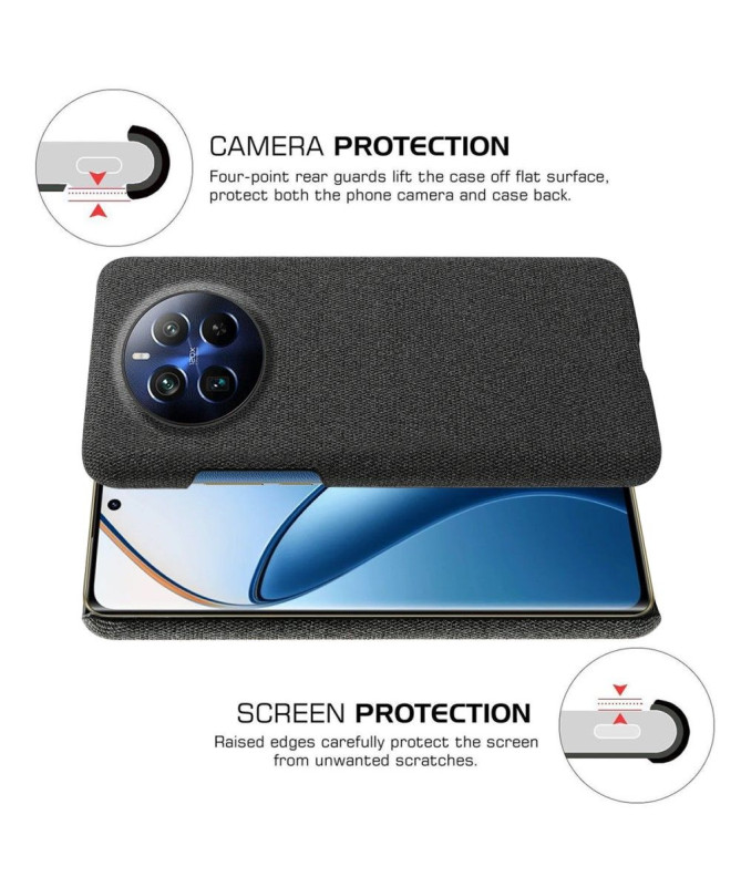 Coque Realme 12 Pro / 12 Pro Plus revêtement tissu