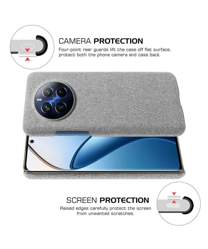 Coque Realme 12 Pro / 12 Pro Plus revêtement tissu