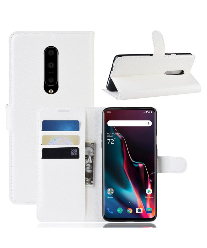 OnePlus 7 Pro - Étui style cuir porte cartes