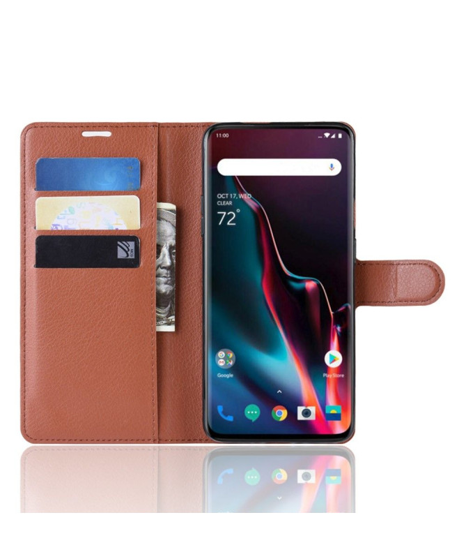 OnePlus 7 Pro - Étui style cuir porte cartes