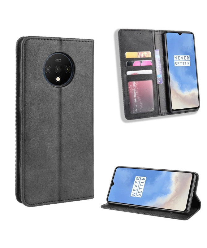OnePlus 7T - Housse Le Cirénius style cuir Noir