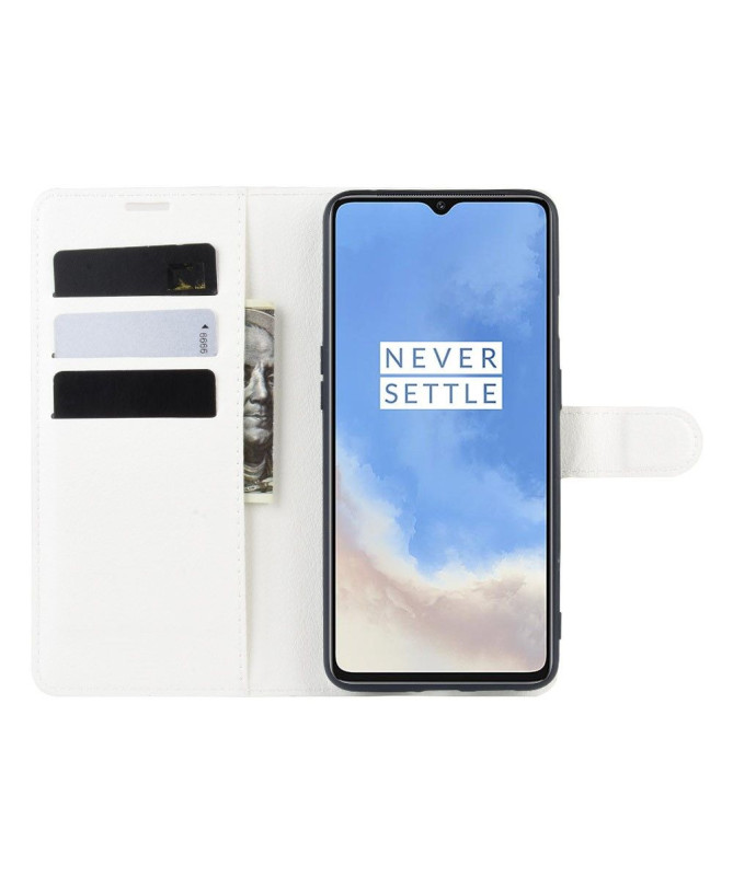 Housse OnePlus 7T portefeuille style cuir