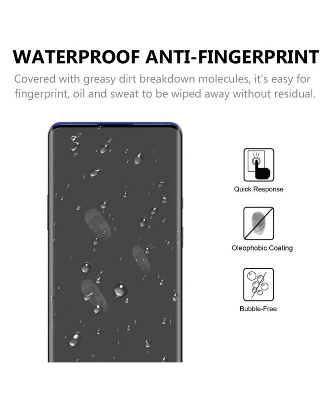 Protection d’écran OnePlus 8 Pro en verre trempé full size