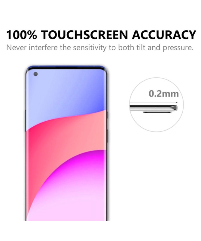 Protection d’écran OnePlus 8 Pro en verre trempé full size