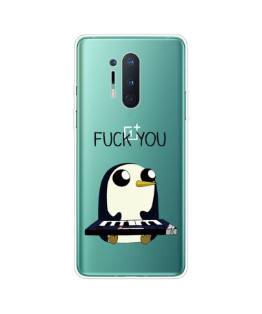 Coque OnePlus 8 Pro Pingouin Piano "FUCK YOU"