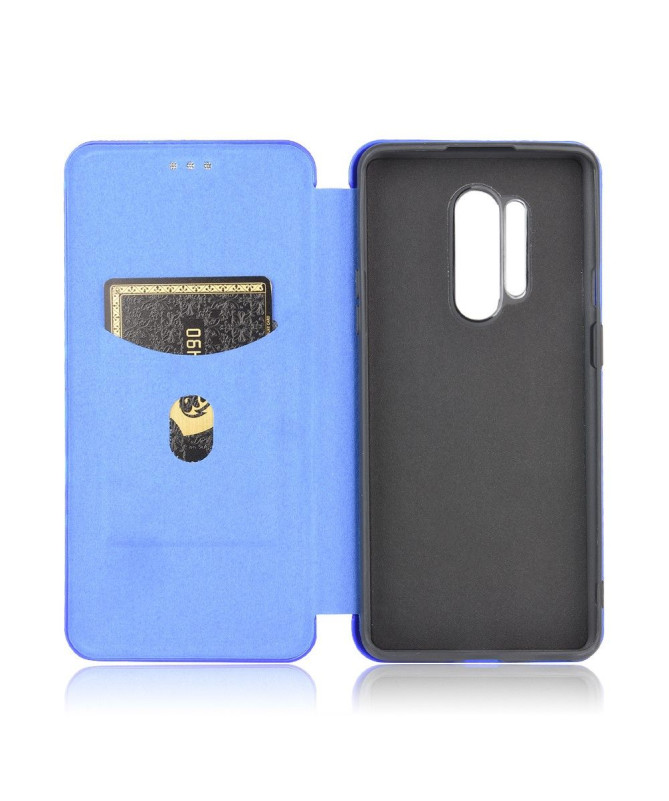 Housse OnePlus 8 Pro Effet Fibre de Carbone - Bleu