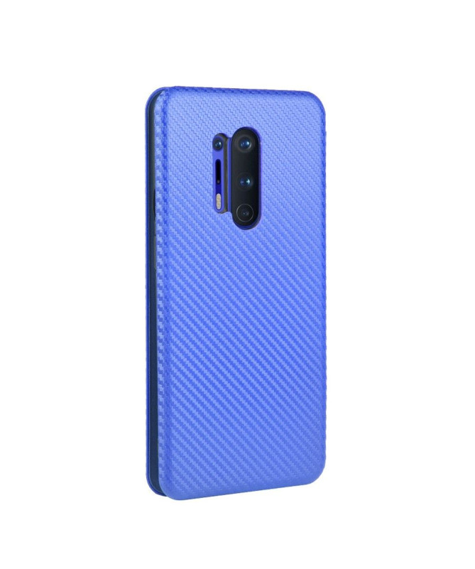 Housse OnePlus 8 Pro Effet Fibre de Carbone - Bleu