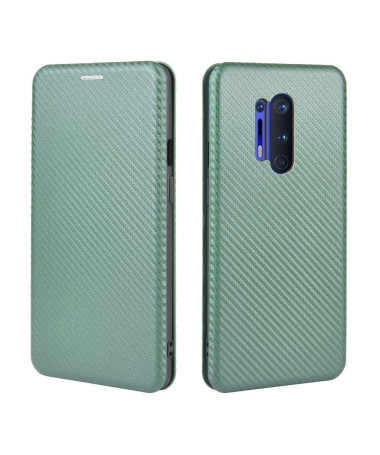 Housse OnePlus 8 Pro Effet Fibre de Carbone - Vert