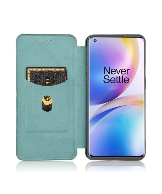 Housse OnePlus 8 Pro Effet Fibre de Carbone - Vert