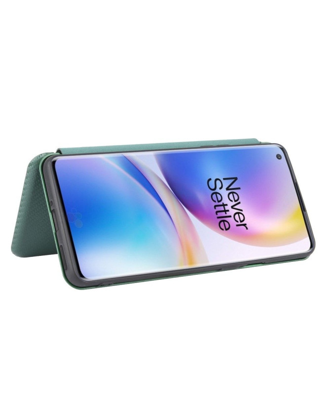 Housse OnePlus 8 Pro Effet Fibre de Carbone - Vert
