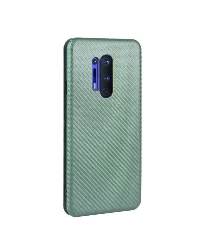 Housse OnePlus 8 Pro Effet Fibre de Carbone - Vert
