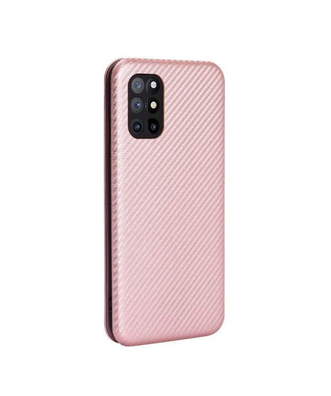 Housse OnePlus 8T simili cuir style fibre de carbone