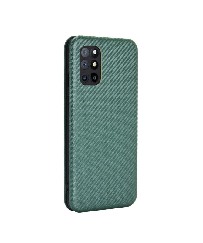 Housse OnePlus 8T simili cuir style fibre de carbone