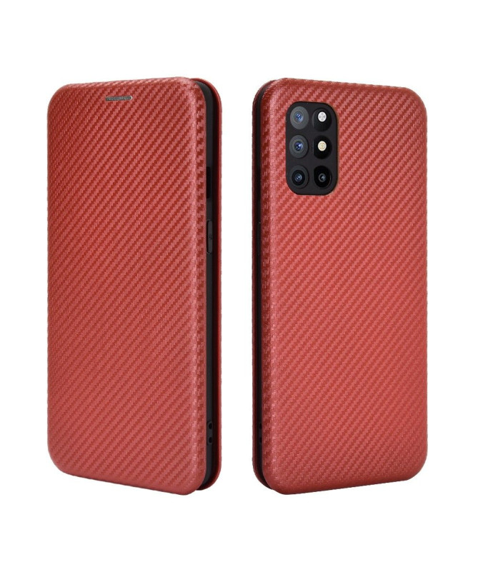Housse OnePlus 8T simili cuir style fibre de carbone