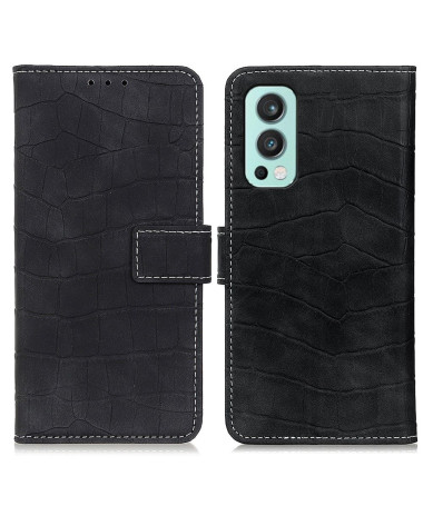 Housse OnePlus Nord 2 5G Simili Cuir Aspect Croco