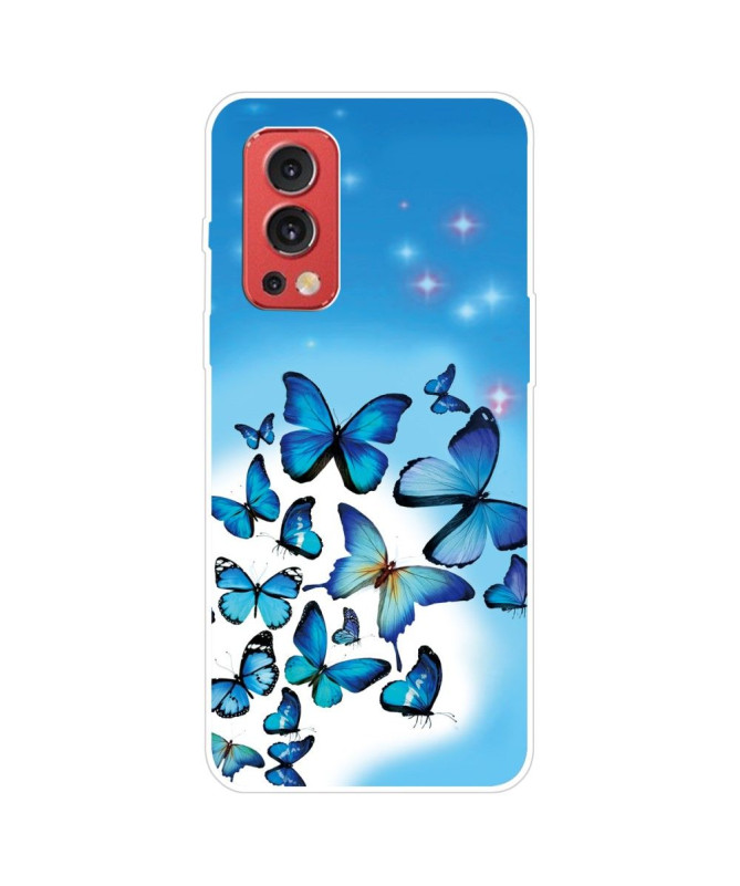 Coque OnePlus Nord 2 5G Papillons Bleus