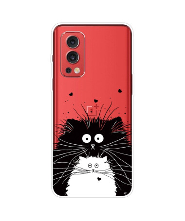 Coque OnePlus Nord 2 5G chats noir et blanc