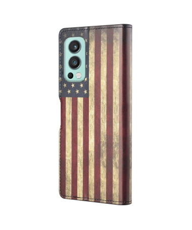 Housse OnePlus Nord 2 5G Drapeau Américain Vintage