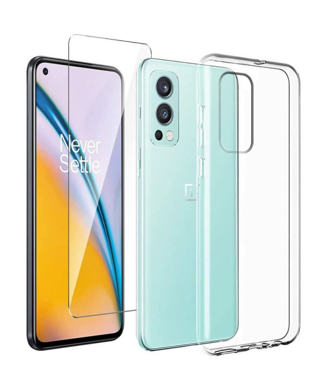 OnePlus Nord 2 5G - Coque + protection d'écran en verre trempé